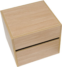 Lid covers which match the lines and finish of the main cabinet